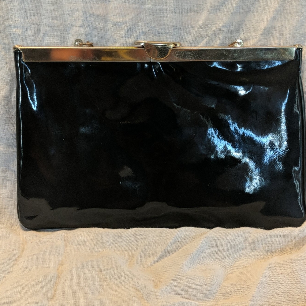 Etra Black Vintage Leather Clutch